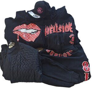 Support 81 Gear Bundle – Hellside Hoodie, 2 Hoodies, Heated Jacket & Hat SIZE SM